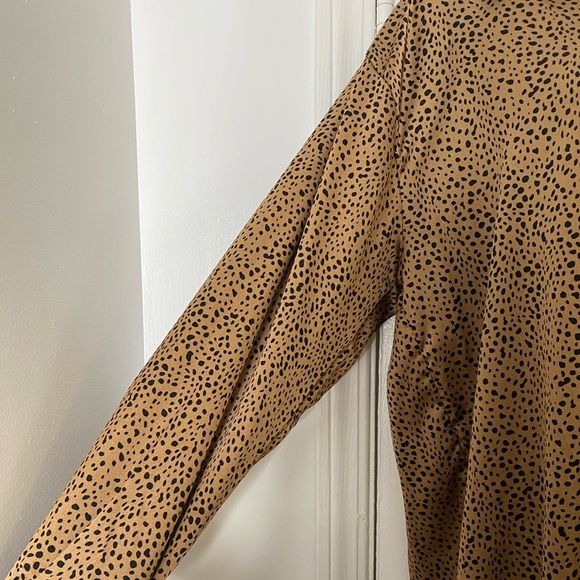Brown and Black leopard Dot Long Sleeve top JON & ANNA CONTEMPORARY - Picture 2 of 5